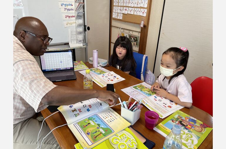 Will先生と小１の生徒